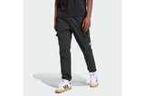 Woven Cargo Sweatpants with Elastic Black