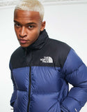 The North Face 1996 Retro Nuptse down puffer jacket in navy and black