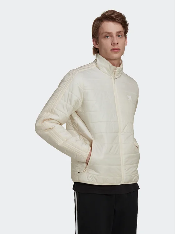 adidas Beige Standard Fit Padded Stand Collar Transition