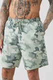 TALL KHAKI CAMO PRINTED SWIM SHORTS