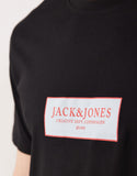 Jack & Jones oversized t-shirt with front logo in black.