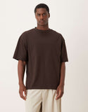 ASOS DESIGN oversized T-shirt with jazz bar graphic in brown.
