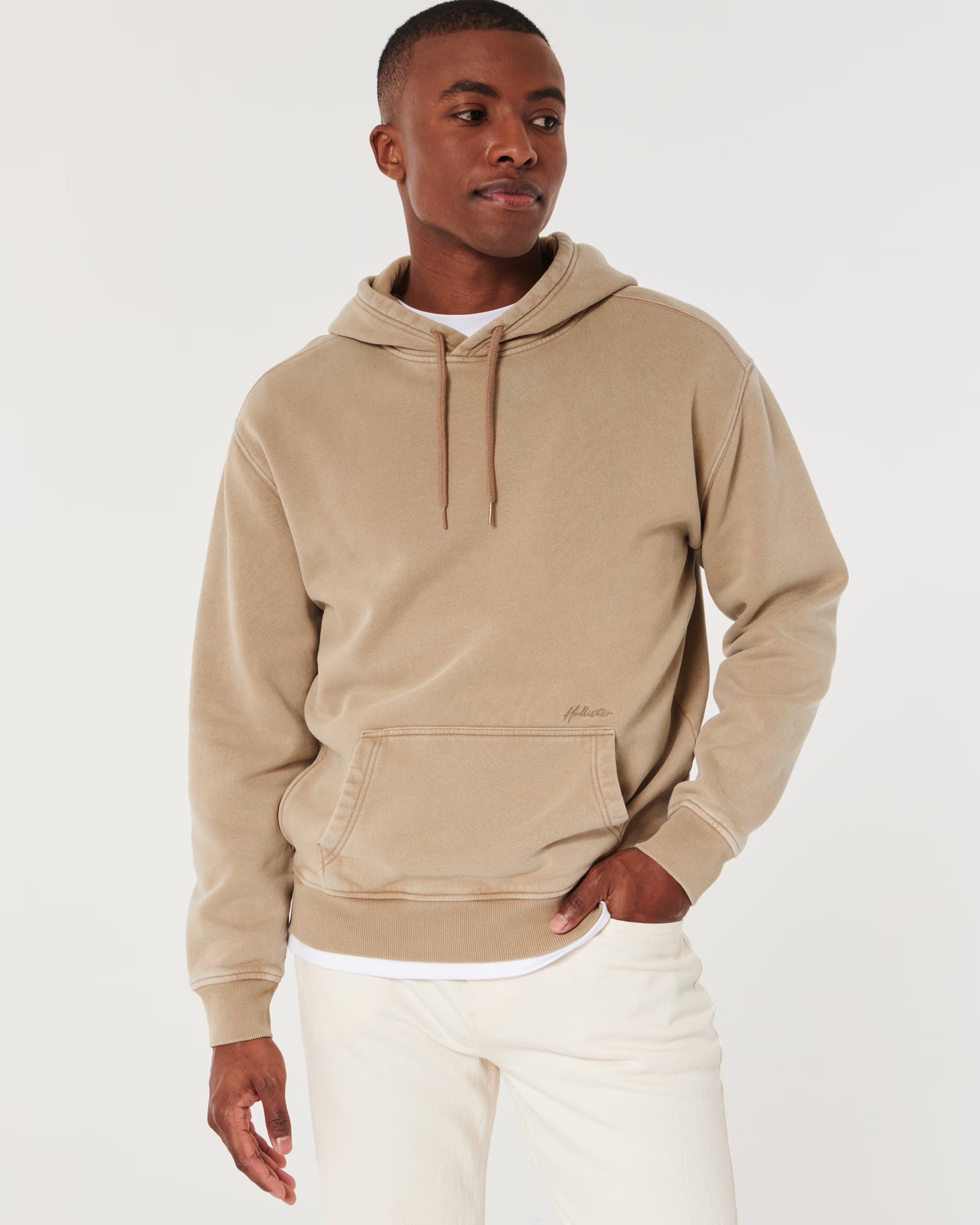 Beige hollister hoodie outlet