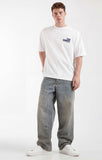 oversized t-shirt with tennis graphic in white