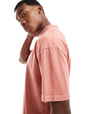 Brave Soul Acid wash oversized t-shirt in pink.