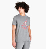 Jordan Essentials Flight Jumpman T-Shirt - Grey/Fire Red