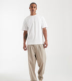 ASOS DESIGN relaxed t-shirt with back print in white.
