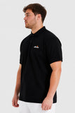 Men Regular Fit Solid Short Sleeve Polo Shirt, Black