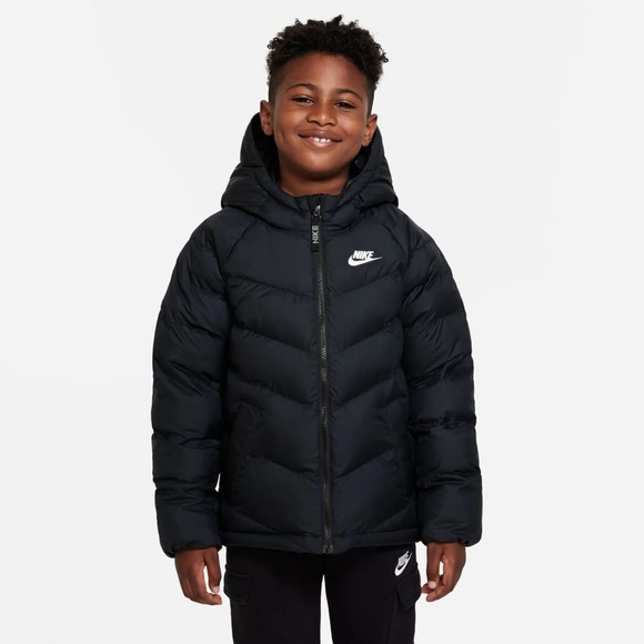 Nike Winter Puffer Coat NSW synthetic-fill - Black/White Kids