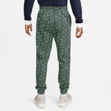 Nigeria Fleece Bottoms - Green/Dark Blue/White