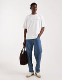 ASOS DESIGN oversized t-shirt with text back graphic in white .