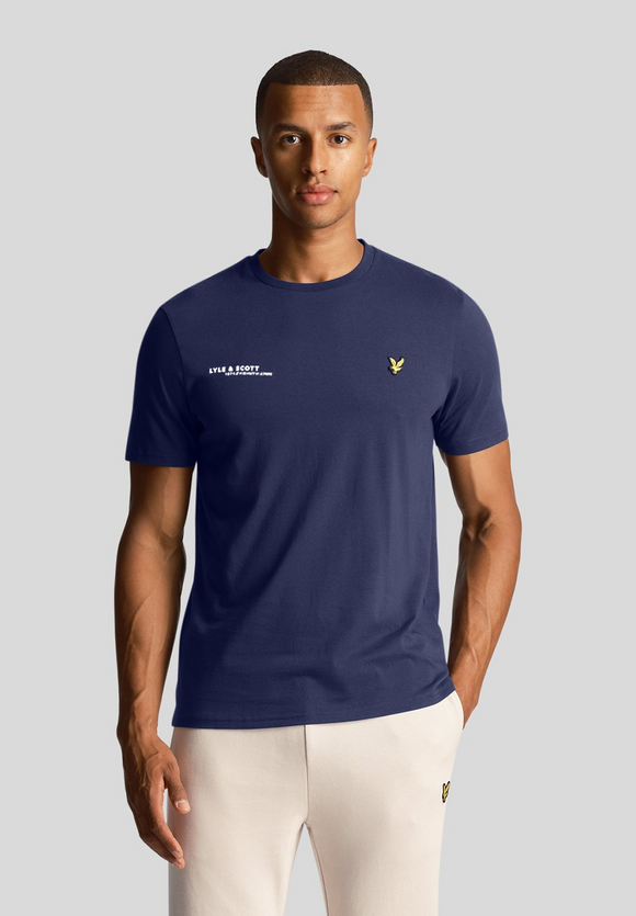 Lyle & Scott SS CO-ORDINATE - Printed T-shirt - navy
