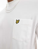 Lyle & Scott icon logo pocket pique t-shirt in white.