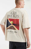 T-shirt oversize graphic in beige