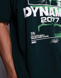 ASOS DESIGN oversized T-shirt with street graphic in dark green.