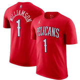 New Orleans Pelicans Jordan Statement Name & Number T-Shirt - Zion Williamson - Mens