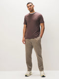 Lyle & Scott Purple Cotton Contrast Collar Superfine T-Shirt