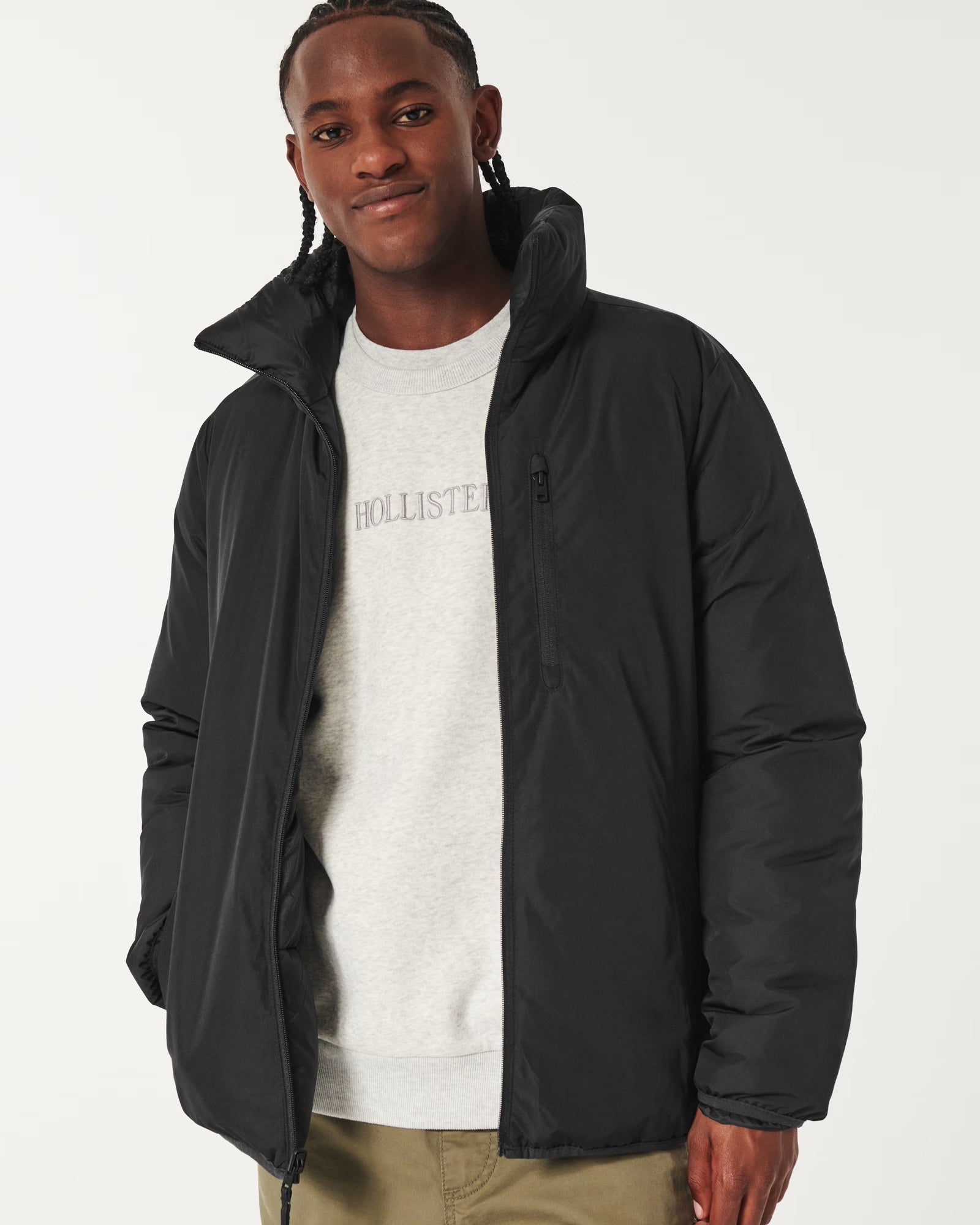 Hollister bomber jacket DOUBLE FACE LondonShop Maroc