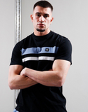 Weekend Offender Golding T-Shirt Black/Cadet Blue/White