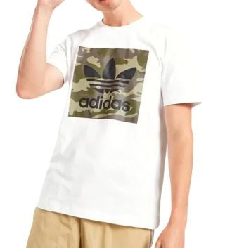 ADIDAS ORIGINALS CAMO BOX T-SHIRT MENS WHITE