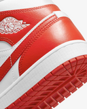 Air Jordan 1 Mid "Syracuse" (White/Habanero Red)