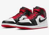 Air Jordan 1 Mid White Gym Red Black