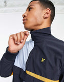 Lyle & Scott colour block track jacket in blue