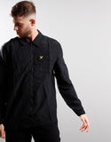 Lyle & Scott Zip Through Overshirt Jet Black