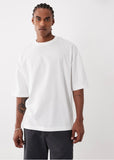 oversized T-shirt  with surf  graphic  in white