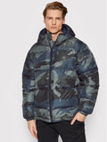 Camo Down Jacket Green Regular Fit