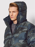 Camo Down Jacket Green Regular Fit