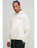 Ecru Oversized Boxy Over Seam Racing Team Printed Hoodie - ecru