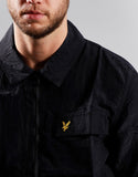 Lyle & Scott Zip Through Overshirt Jet Black