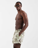 ASOS DESIGN short length swim shorts in holiday print