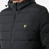 Lyle and Scott Lightweight Puffer Hooded Down Jacket Black