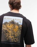 The North Face Plant and Flora backprint oversized t-shirt in black.