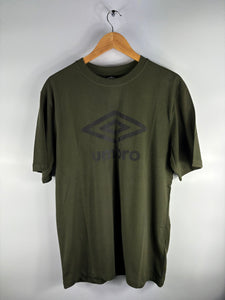 T-shirt à manches courtes logo noir kaki homme - Umbro