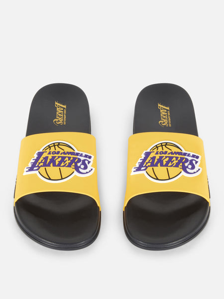 lakers slide sandals