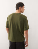 Umbro washed high neck boxy oversized t-shirt in green.