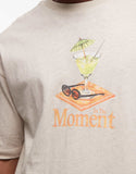 ASOS DESIGN oversized t-shirt with cocktail graphic in linen mix fabric.