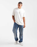 relaxed t-shirt with dragon spine graphic in cream.