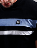 Weekend Offender Golding T-Shirt Black/Cadet Blue/White