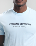 WWeekend Offender Steinbeck T-Shirt Pale Blue/Navy