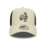 New Era XV France Trucker Cap Beige and Black