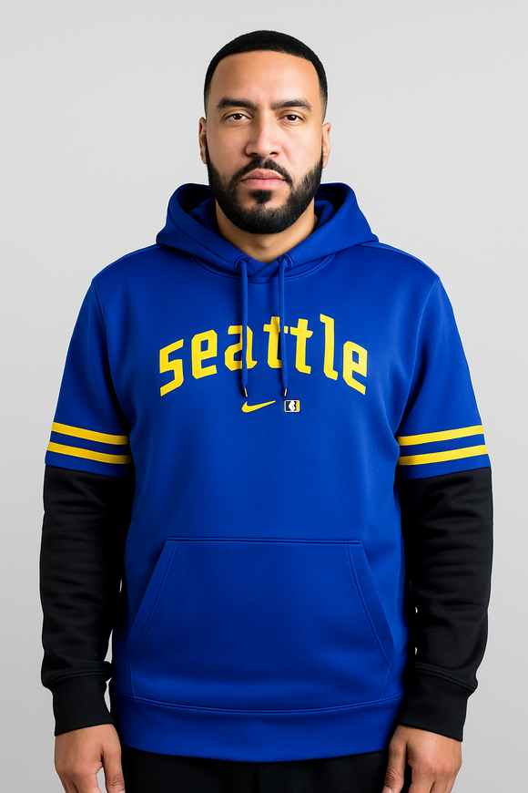 Nike Seattle Mariners MLB Therma City Connect Hoodie blue-yellow