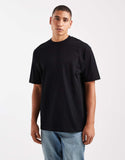 ASOS DESIGN relaxed T-shirt with wine bar graphic in black.