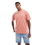 Brave Soul Acid wash oversized t-shirt in pink.