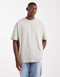 ASOS DESIGN relaxed t-shirt with street graphic in beige.