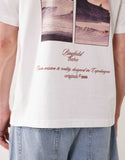 Jack & Jones oversized T-shirt with scenic backprint in white.