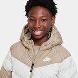 NIKE WINTER JACKET NSW SYNTHETIC-FILL - KHAKI/LIGHT BONE/WHITE KIDS